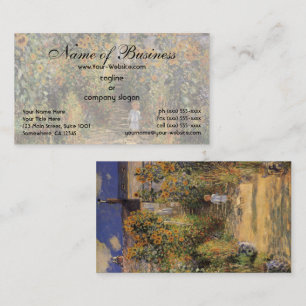 Tarjeta De Visita El jardín del artista en Vetheuil de Claude Monet