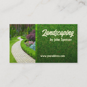 Tarjeta De Visita El jardín paisajístico cuidado jardín nuevo diseño