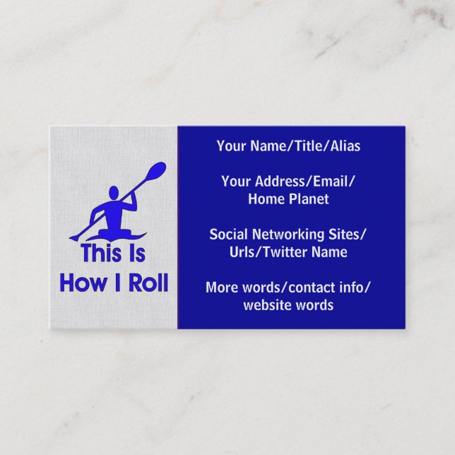 Tarjeta De Visita El Kayaking (Anverso)