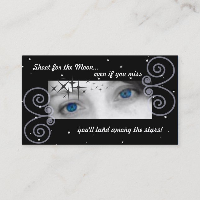 Tarjeta De Visita El lanzamiento para la luna, incluso si usted le (Anverso)