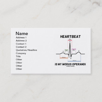 Tarjeta De Visita El latido es mi modus operandi (ECG / EKG)