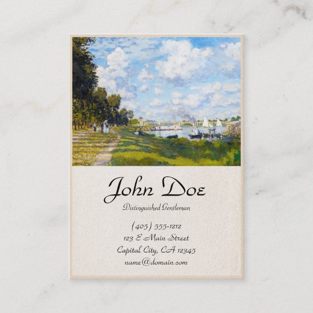 Tarjeta De Visita El lavabo en Argenteuil Claude Monet (Anverso)