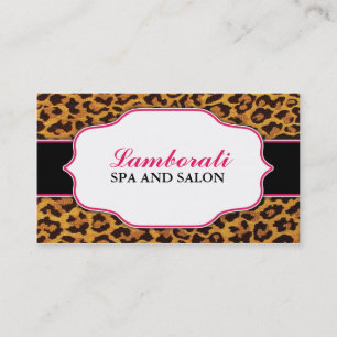 Tarjeta De Visita El Leopardo de la moda moderna elegante