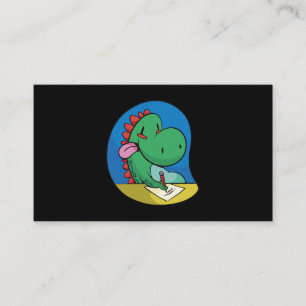 Tarjeta De Visita el libro de dino Dinosaur Bookworm PaleontólogoWri