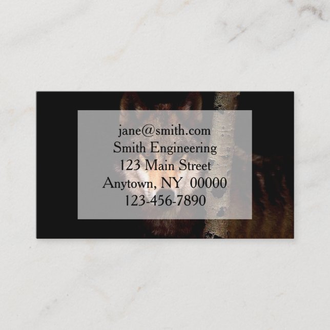 Tarjeta De Visita El lobo fantasma (Anverso)