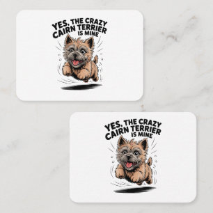 Tarjeta De Visita El loco Cairn Terrier es mío