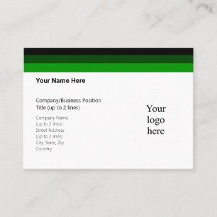 Tarjeta De Visita El logo de Black and Deep Greens es poderoso