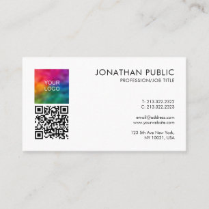 Tarjeta De Visita El logotipo corporativo del código QR de la empres