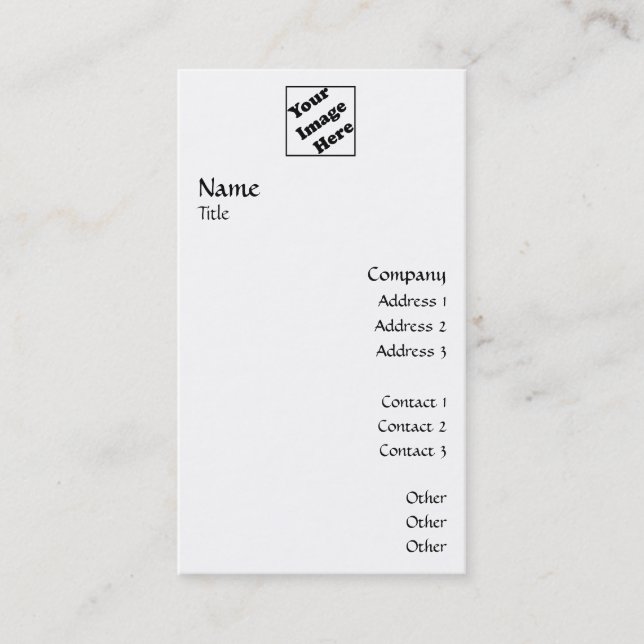 Tarjeta De Visita El logotipo vertical alisa 2 (Anverso)