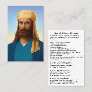 Tarjeta De Visita El maestro ascendido El Morya Señor del primer ray