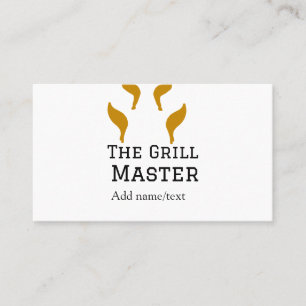 Tarjeta De Visita El maestro de la parrilla agregue el nombre de la 