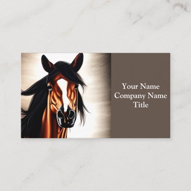 Tarjeta De Visita El Majestuoso Mustang - El Espíritu De Libertad (Anverso)