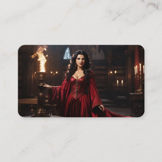 Tarjeta De Visita El marcador Lady of Magick (Anverso)
