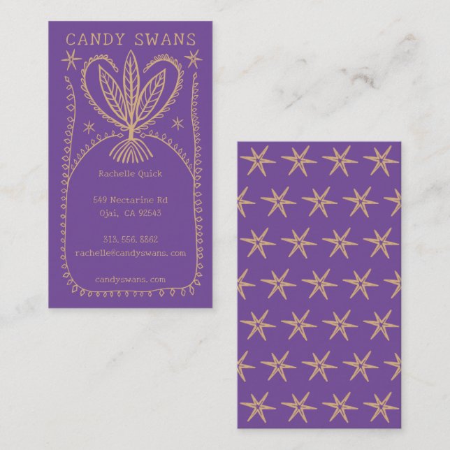 Tarjeta De Visita El marco botánico singular del Boho Personalizado (Anverso / Reverso)