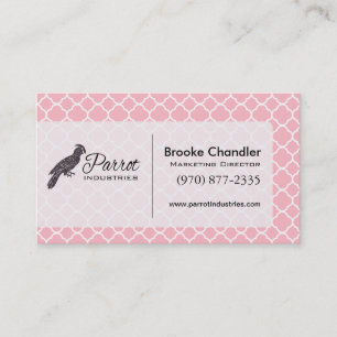 Tarjeta De Visita El marroquí Quatrefoil ELIGE SU COLOR DE FONDO