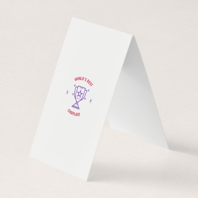 Tarjeta De Visita El mejor capellán del mundo (Anverso)