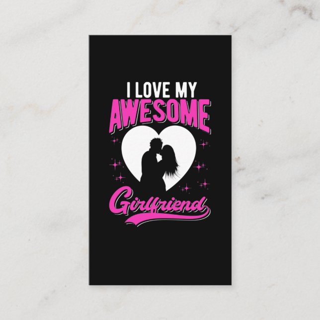 Tarjeta De Visita El mejor novio ama a mi maravillosa novia (Anverso)