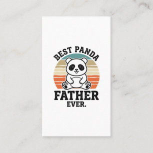 Tarjeta De Visita El mejor padre panda jamás diseño de camiseta vint