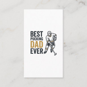 Tarjeta De Visita El Mejor Papá Jugando Hockey Camiseta Diseño_1