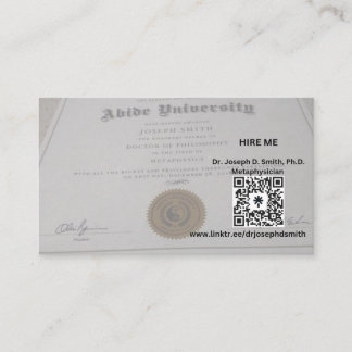 Tarjeta De Visita El metafísico dudista