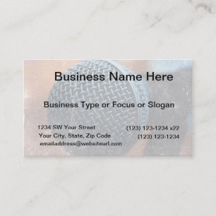 Tarjeta De Visita el mic se cierra encima de música del color de la