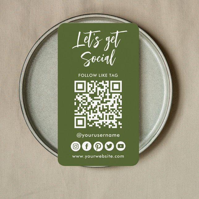Tarjeta De Visita El moderno código QR de los medios sociales se con (Subido por el creador)