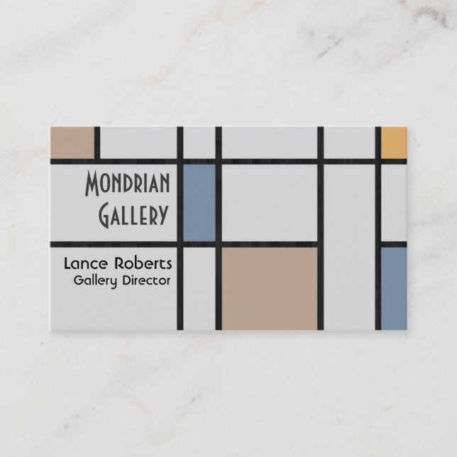 Tarjeta De Visita El moderno de Mondrian (Anverso)