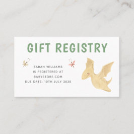 Tarjeta De Visita El moderno registro de regalos de Baby Shower cute