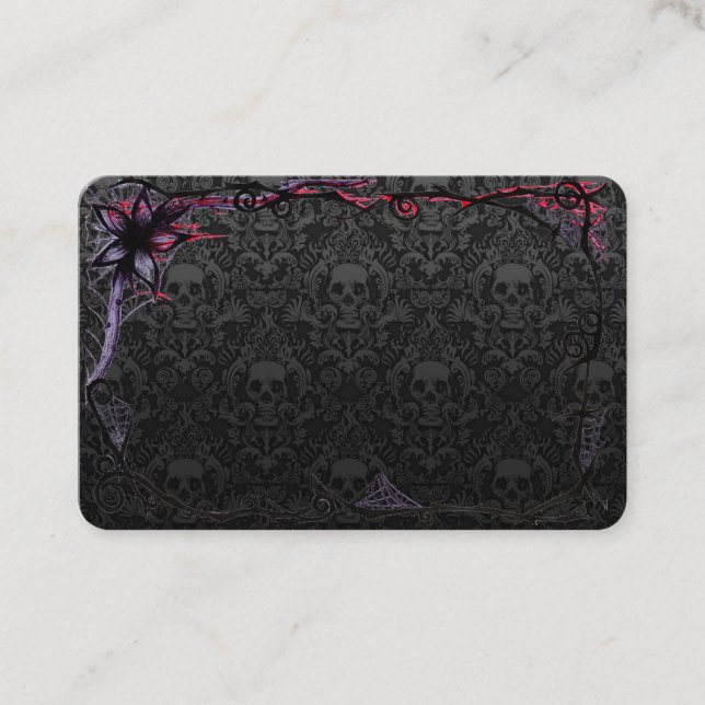 Tarjeta De Visita El moderno Skeleton se mueve en grises con marcos  (Anverso)