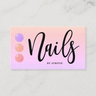Tarjeta De Visita El moderno y elegante esmalte de uñas deslumbra u