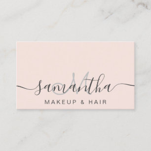 Tarjeta De Visita El moderno y moderno cabello de maquillaje rosa
