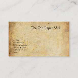 Tarjeta De Visita El molino de papel viejo