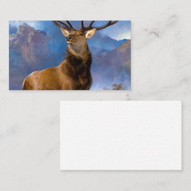 Tarjeta De Visita El Monarca del Glen por Edwin Landseer (Anverso / Reverso)