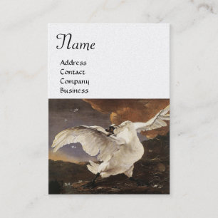 Tarjeta De Visita El Monograma del Cisne Amenazado, Libro Blanco de