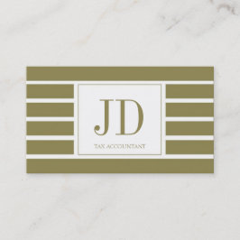 Tarjeta De Visita El monograma del impuesto Accountant/CPA/rayó