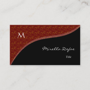 Tarjeta De Visita El monograma elegante con clase tuerce en espiral