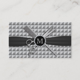 Tarjeta De Visita El monograma Estilista-Moderno del pelo Scissor y