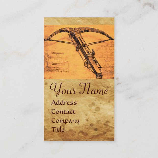 TARJETA DE VISITA EL MONOGRAMA GIGANTE DE CROSSBOW (Anverso)