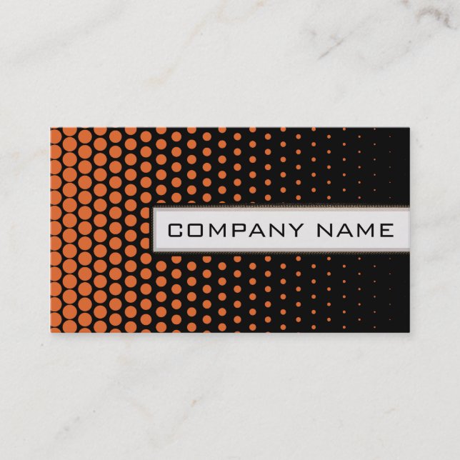 Tarjeta De Visita El Naranja arrogante Polka puntos elegantes modern (Anverso)