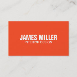 Tarjeta De Visita El Naranja moderno atrae a los ojos, brillante, au