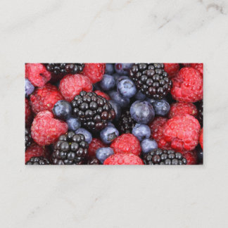 Tarjeta De Visita El negocio de frambuesa de arándanos de Berries