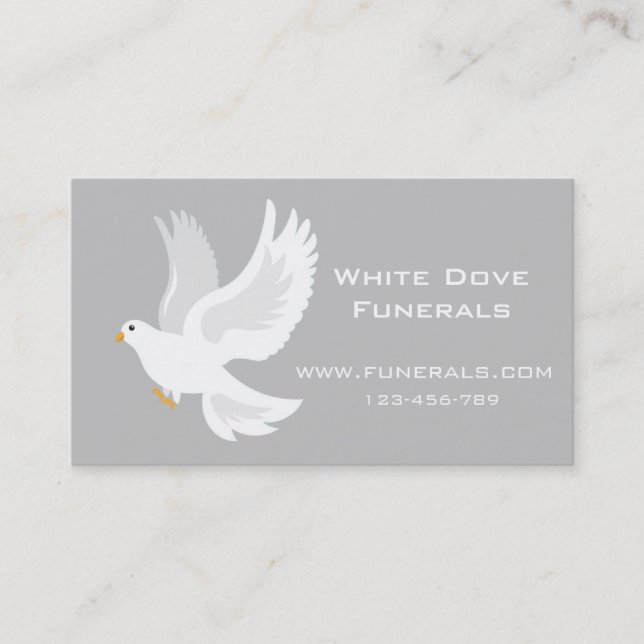 Tarjeta De Visita El negocio de los servicios funerarios de diseño d (Anverso)