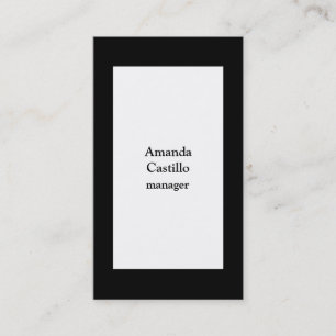 Tarjeta De Visita El negro elegante moderno confina el fondo blanco