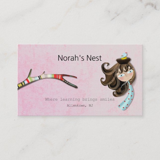 Tarjeta De Visita El nido de Norah (Anverso)