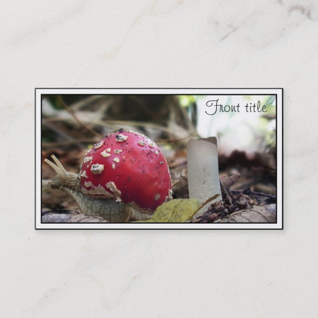 Tarjeta De Visita El nuevo hogar de los caracoles (Anverso)