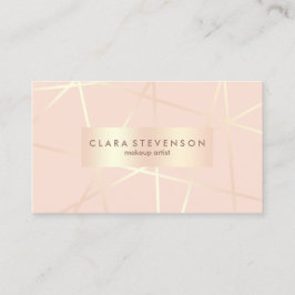 Tarjeta De Visita El oro color de rosa y se ruboriza artista de