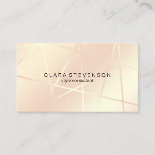 Tarjeta De Visita El oro color de rosa y se ruboriza consultor