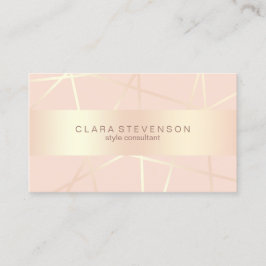 Tarjeta De Visita El oro color de rosa y se ruboriza consultor