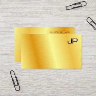 Tarjeta De Visita El oro corporativo luce moderno Monograma elegante