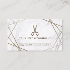 Tarjeta De Visita El oro de Brown Scissors la cita de mármol del